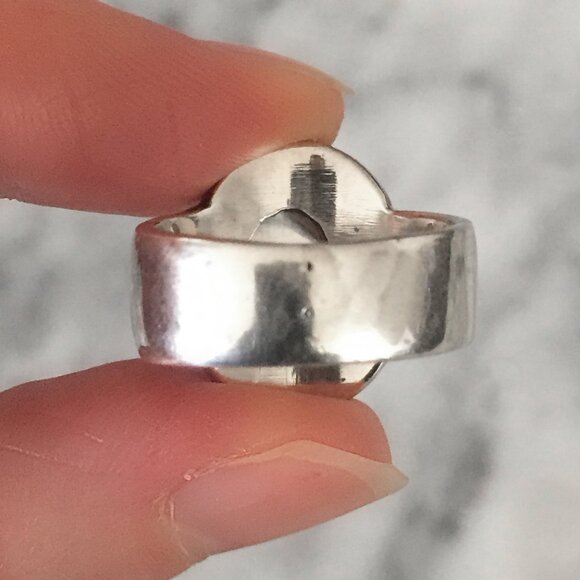 Vintage Natural Red Stone (Garnet?) Sterling Silver Ring, Size 6.25 Stamped 925 - Picture 6 of 11